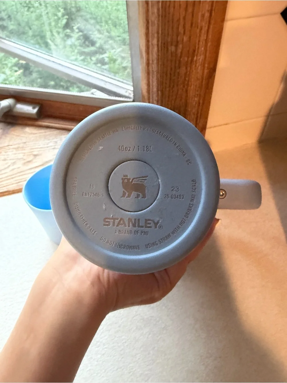 Stanley Pale Blue 30oz Travel Mug with Handle, Straw & Protective Sleeve